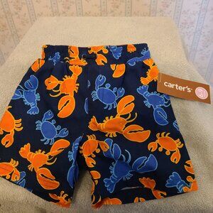 CARTERS LITTLE BOYS SWIM TRUNKS FOR 6 TO 9 MONTHS